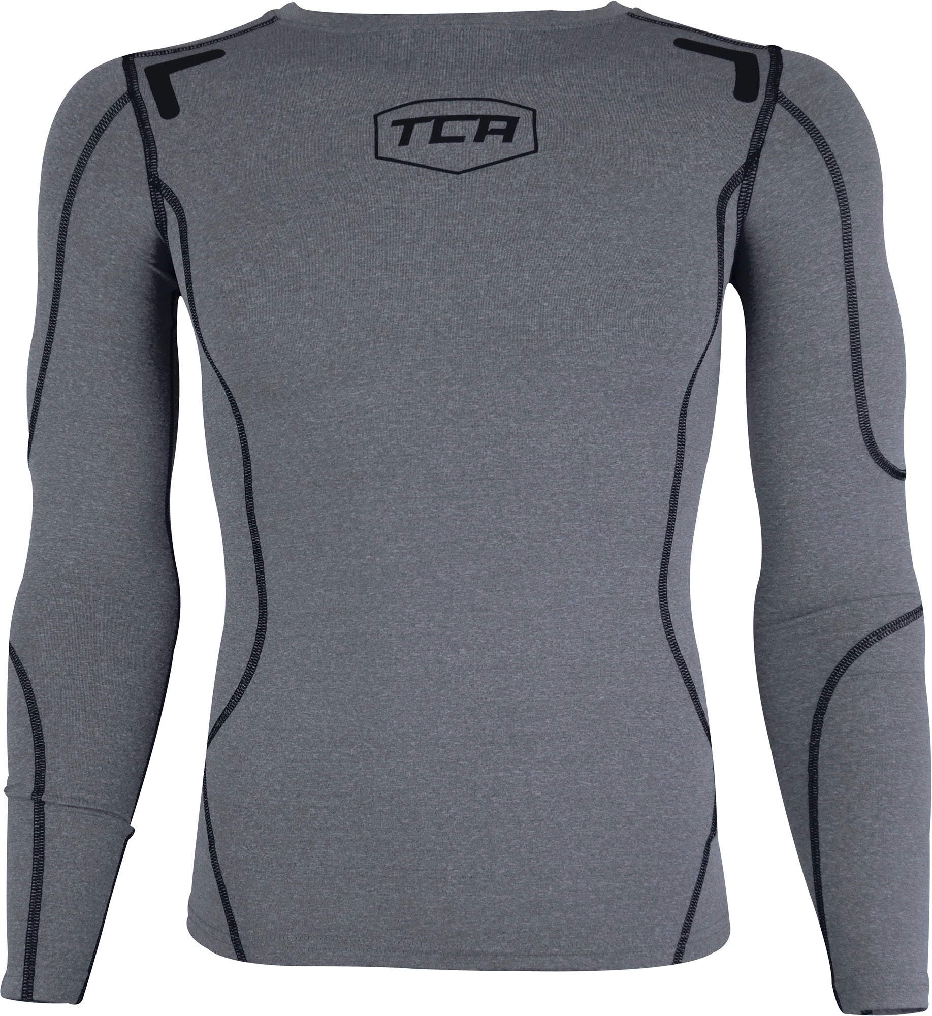 Anti Static Lining TCA Elite Plus Long Sleeve Junior Compression Top - Grey