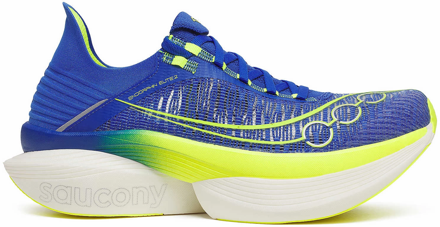 Roomy Fit Saucony Endorphin Elite 2 Running Shoes - Blue