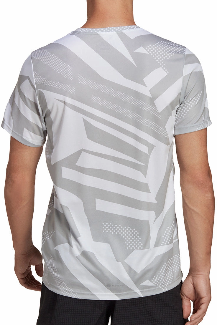 adidas Own The Run Short Sleeve Mens Running Top - Grey Casual Day Wear Slim fit clothing