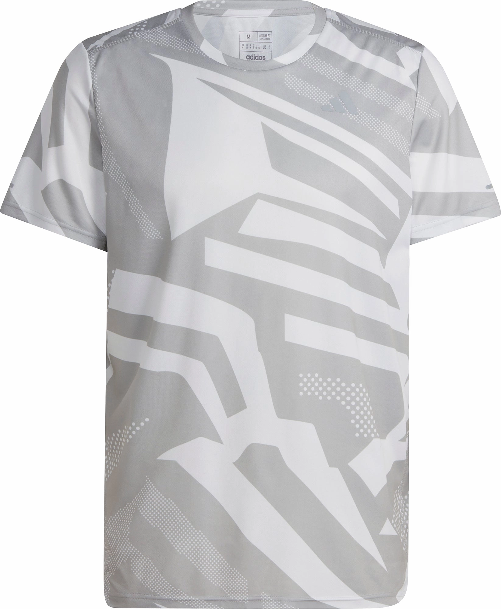 Casual Flex Evergreen adidas Own The Run Short Sleeve Mens Running Top - Grey