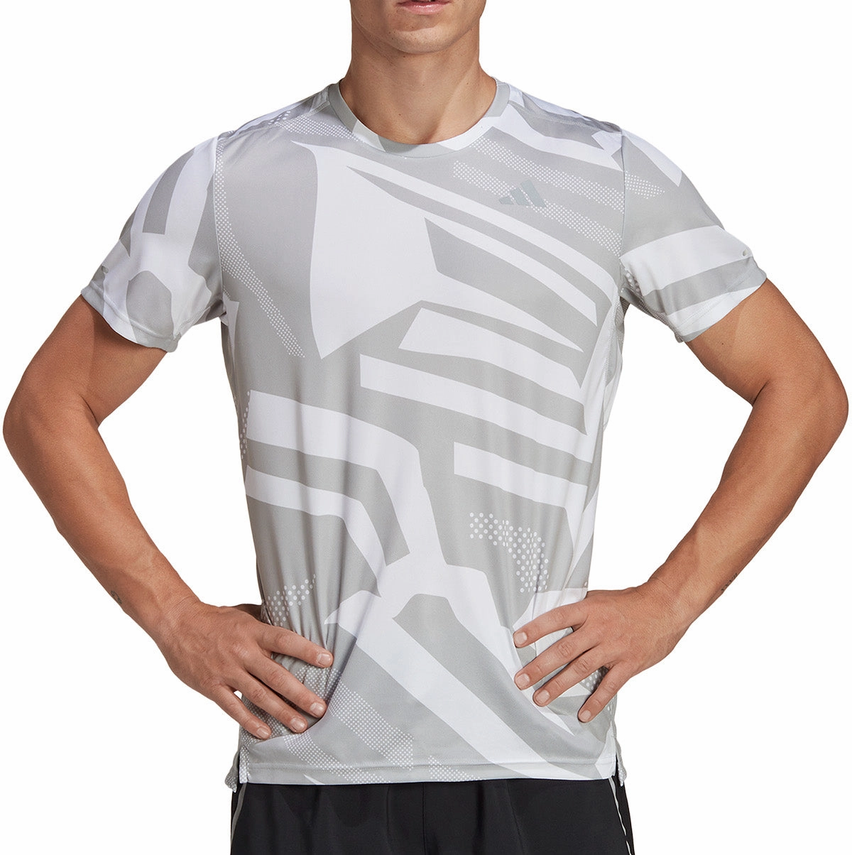Easy Style Wear adidas Own The Run Short Sleeve Mens Running Top - Grey