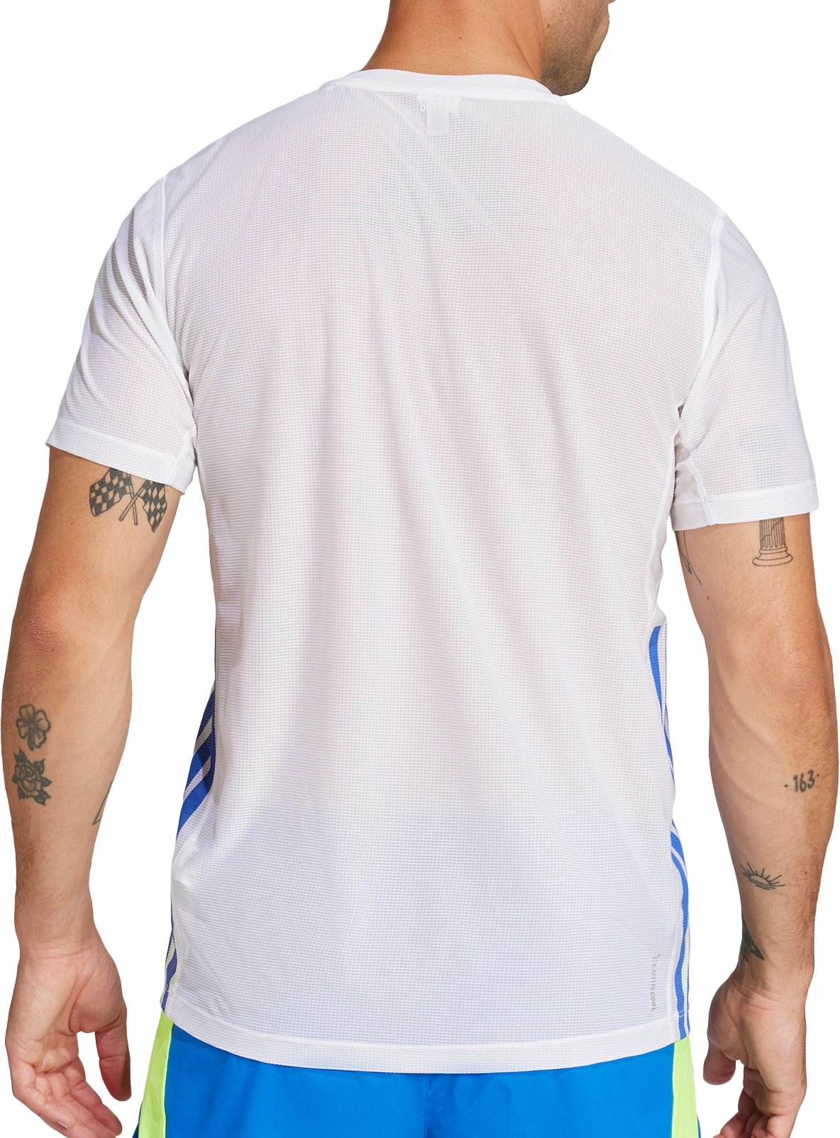 adidas Adizero Retro Short Sleeve Mens Running Top - White Smart Casual Look Comfy Layer
