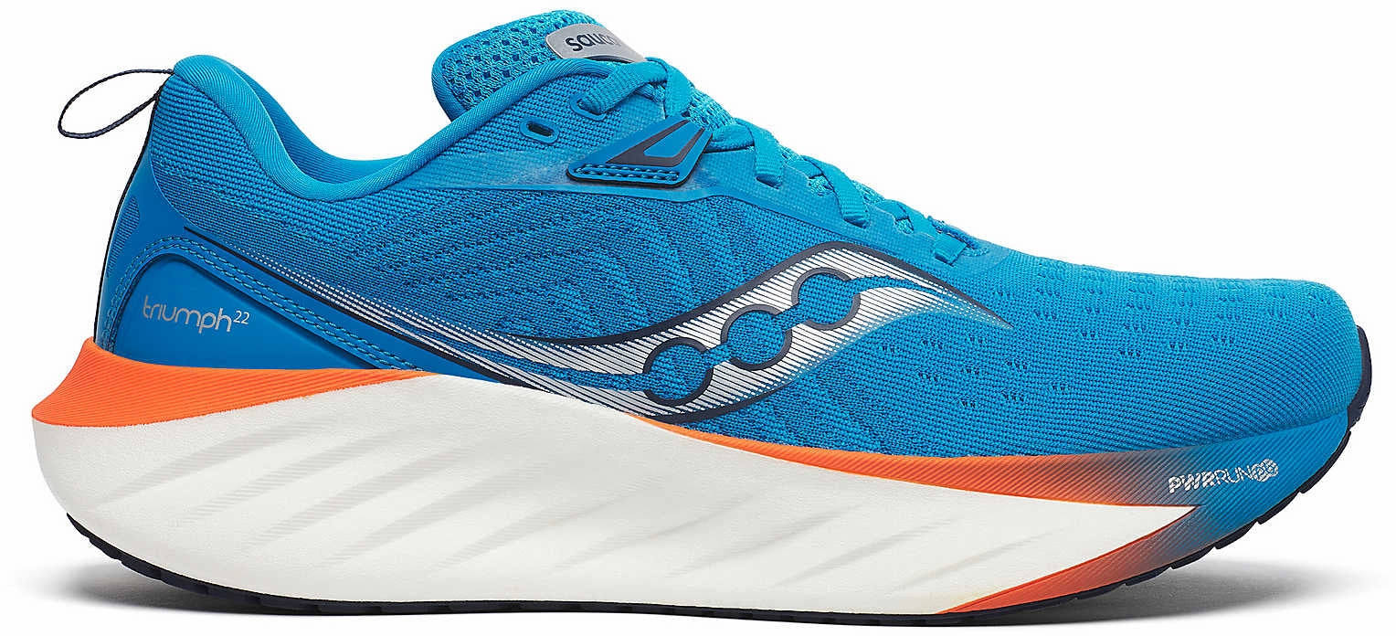 Foot Shock Diffusion Saucony Triumph 22 Mens Running Shoes - Blue