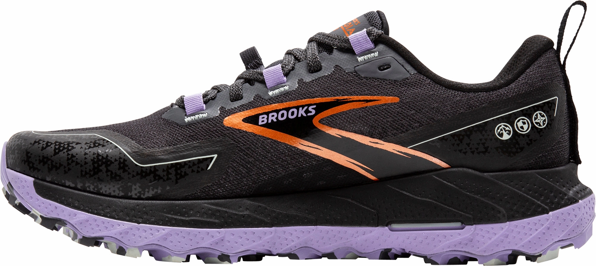 Stable Tread Pattern Brooks Cascadia 18 WIDE FIT Womens Trail Running Shoes - Black