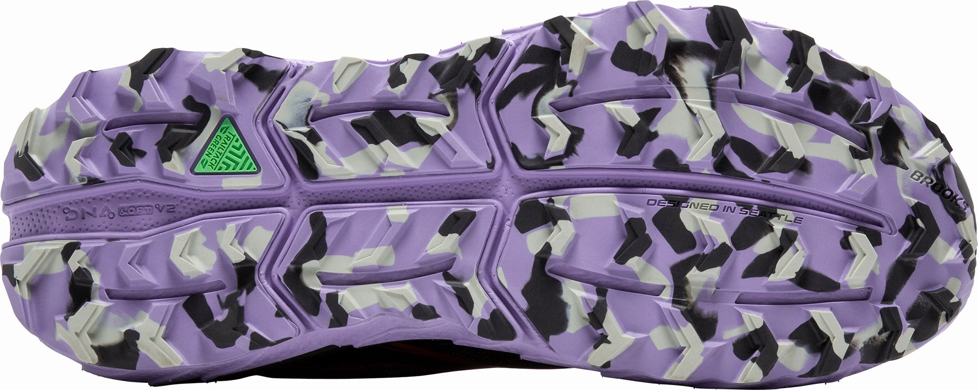 Brooks Cascadia 18 WIDE FIT Womens Trail Running Shoes - Black running in a tundra area Comfort Midsole