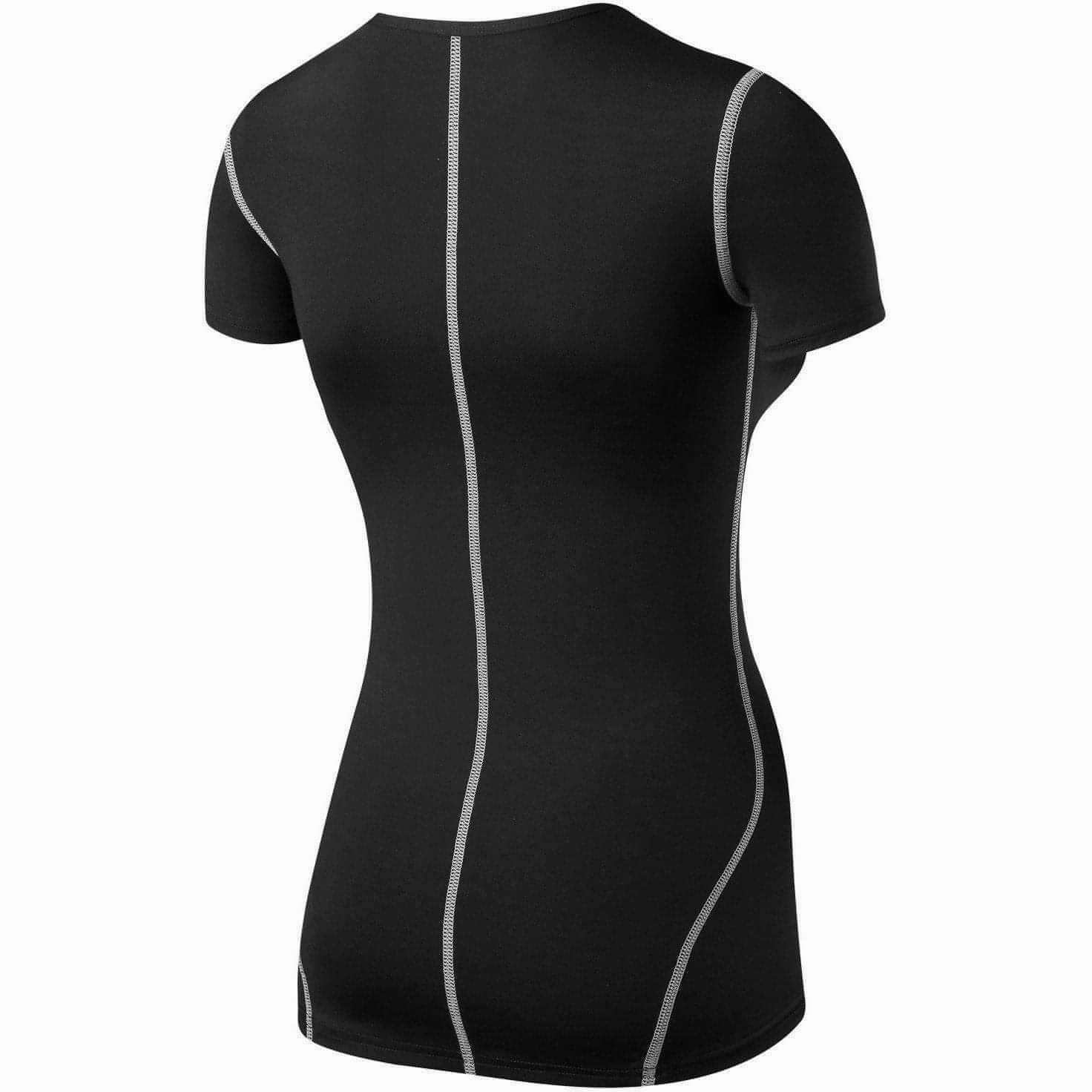 TCA Pro Performance Womens Short Sleeve Baselayer Running Top - Black Luxury clothing Breathable Look