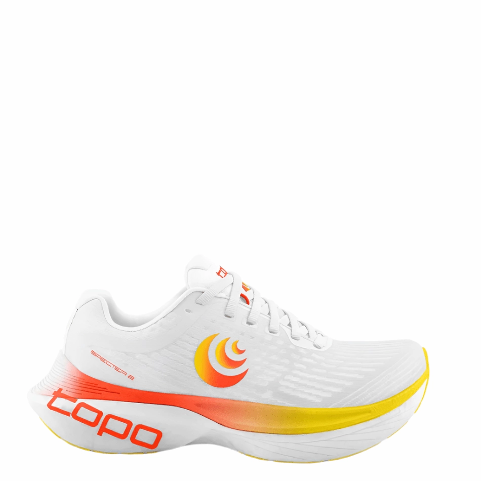 Topo Women's Specter 2 Running Shoes in White/Sunset SS25 non - slip shoes Pressure Distribution System
