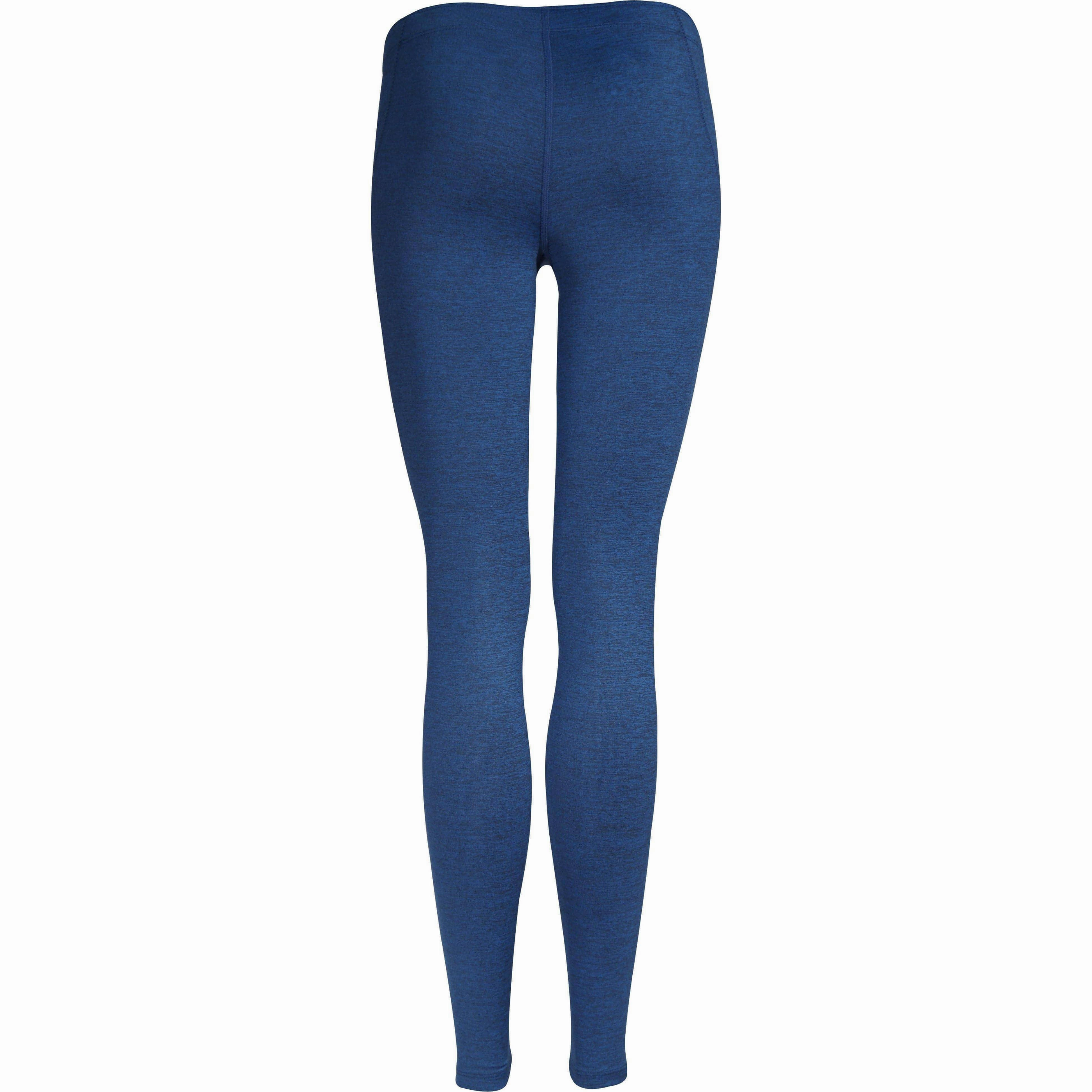 More Mile Train To Run Womens Long Running Tights - Blue All weather