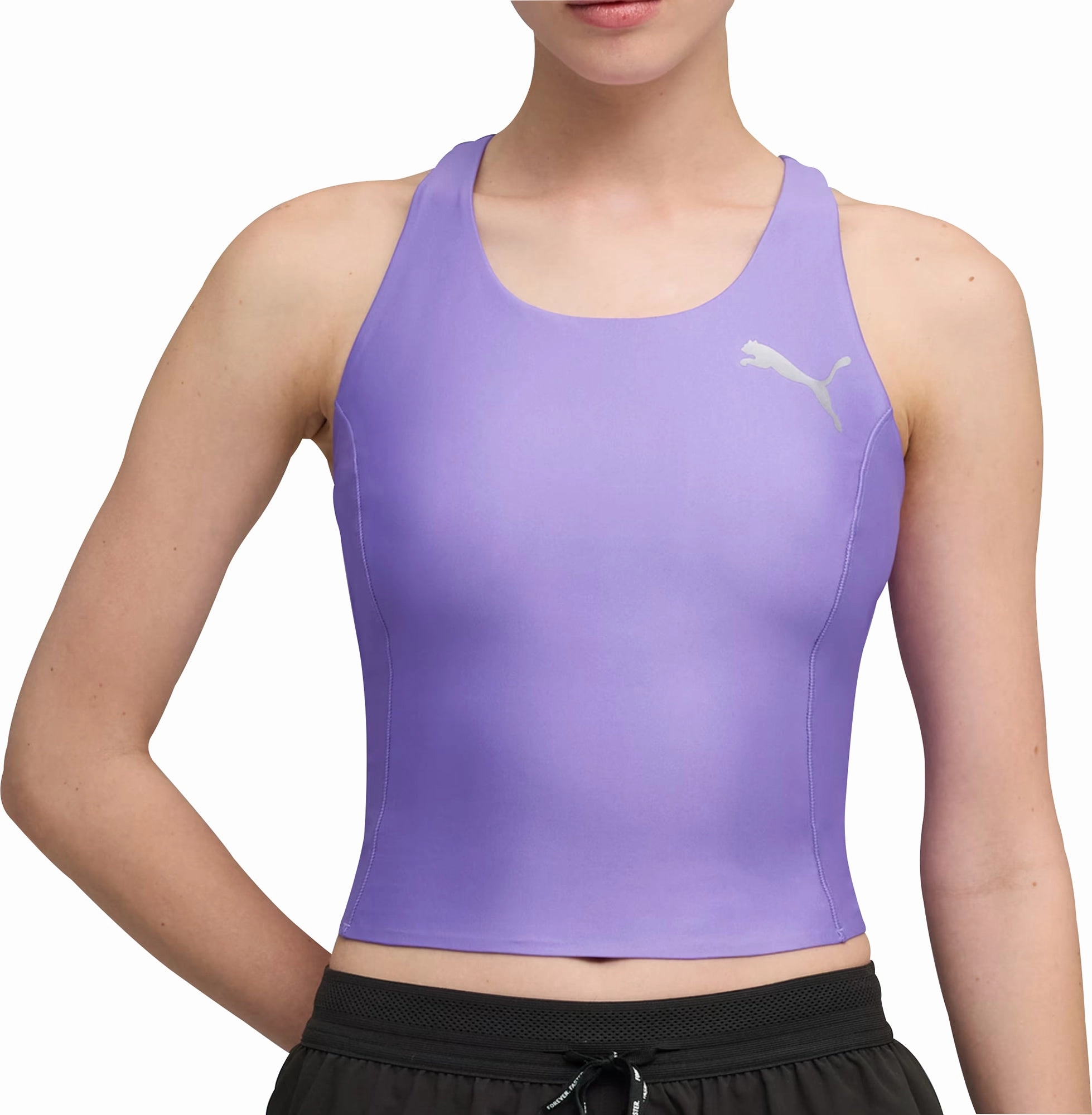 composite Puma Raceday UltraForm Womens Running Crop Top - Purple