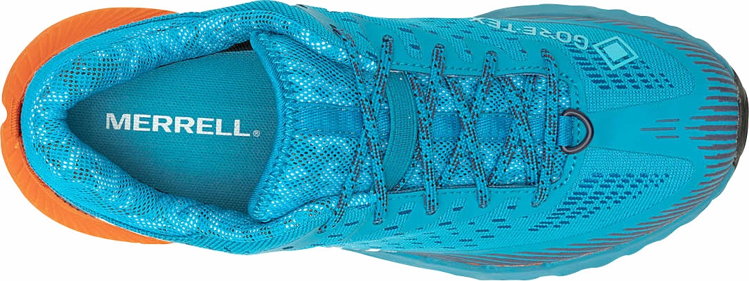 Merrell Agility Peak 5 GORE-TEX Womens Trail Running Shoes - Blue ankle - support running wear sandy shoes