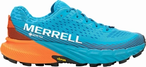 Merrell Agility Peak 5 GORE-TEX Womens Trail Running Shoes - Blue Foot Compression Sleeves