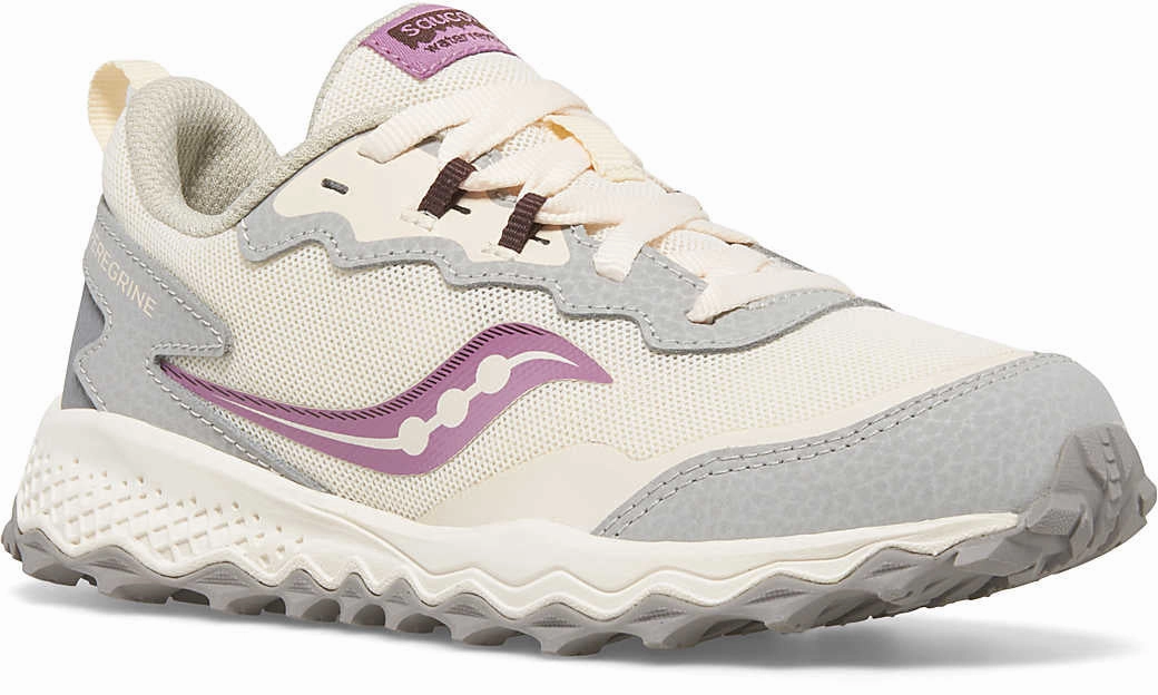 Running Challenge Saucony Peregrine KDZ Junior Trail Running Shoes - Cream
