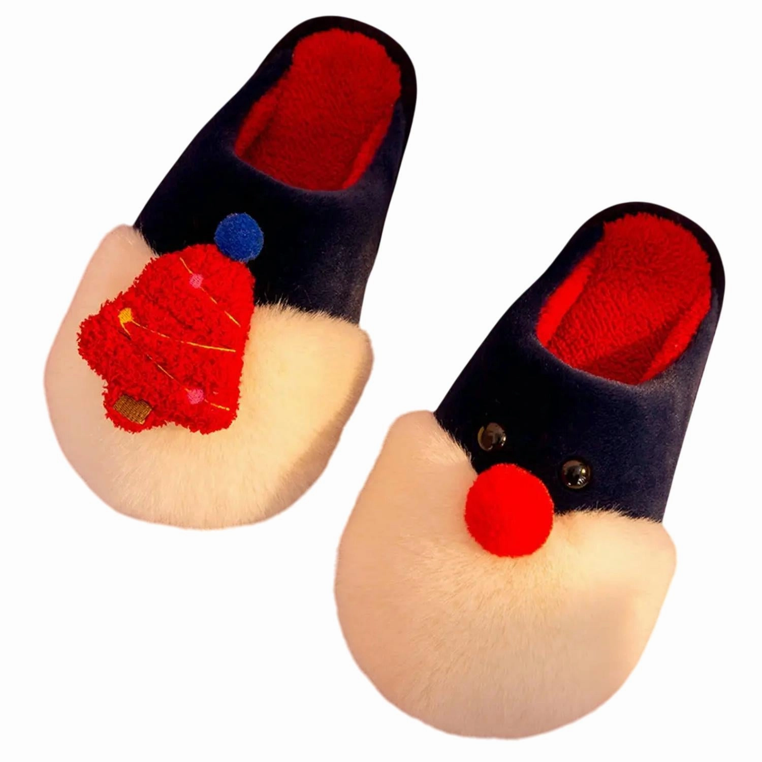 Women Rocking Around The Christmas Tree Fuzzy Slippers In Blue Travel Essential Low Maintenance