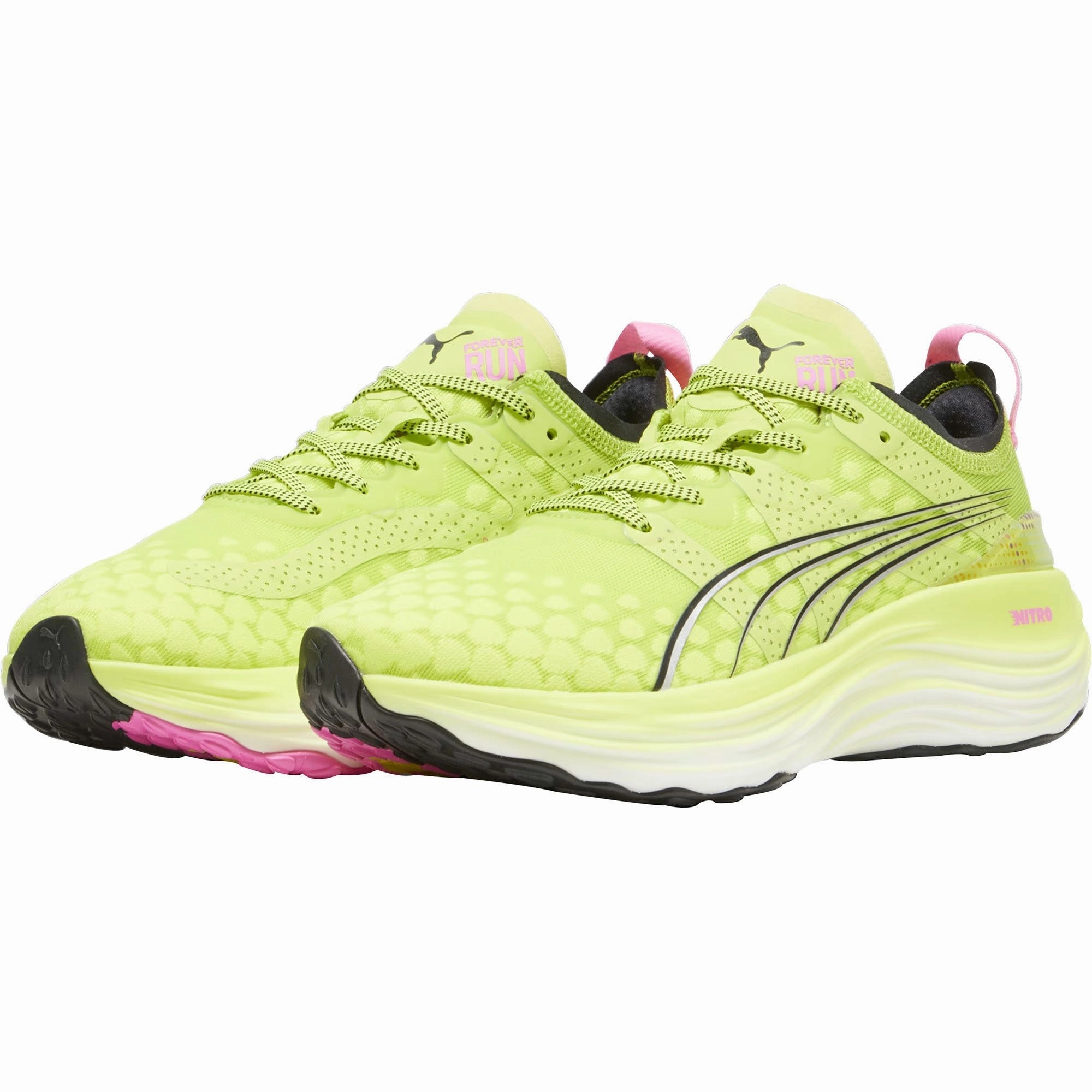 Slip Resistant Surface Low noise Puma ForeverRun Nitro Womens Running Shoes - Yellow