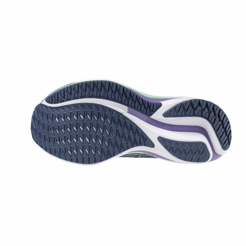 running during the day shoes Mizuno Women's Wave Rider 28 Running Shoes in Citadel/White/Neo Mint SS25