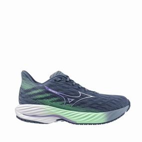 aerobic dance shoes interval training shoe compatibility Mizuno Women's Wave Rider 28 Running Shoes in Citadel/White/Neo Mint SS25