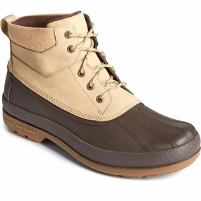 Sperry Cold Bay STS24485 Boots Men's   Beige Waterproof Chukka JOBB1207 Ergonomic Toe Box Strong Laces
