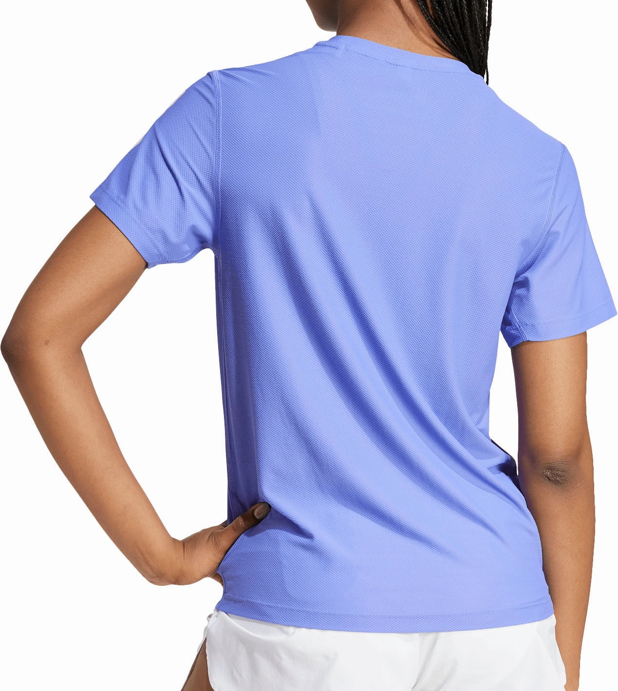 adidas Own The Run Short Sleeve Womens Running Top - Blue Microfiber Blend