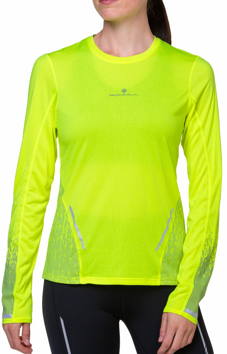 Ronhill Tech Reflect Long Sleeve Womens Running Top - Yellow Men's