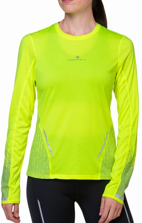 Ronhill Tech Reflect Long Sleeve Womens Running Top - Yellow Men's