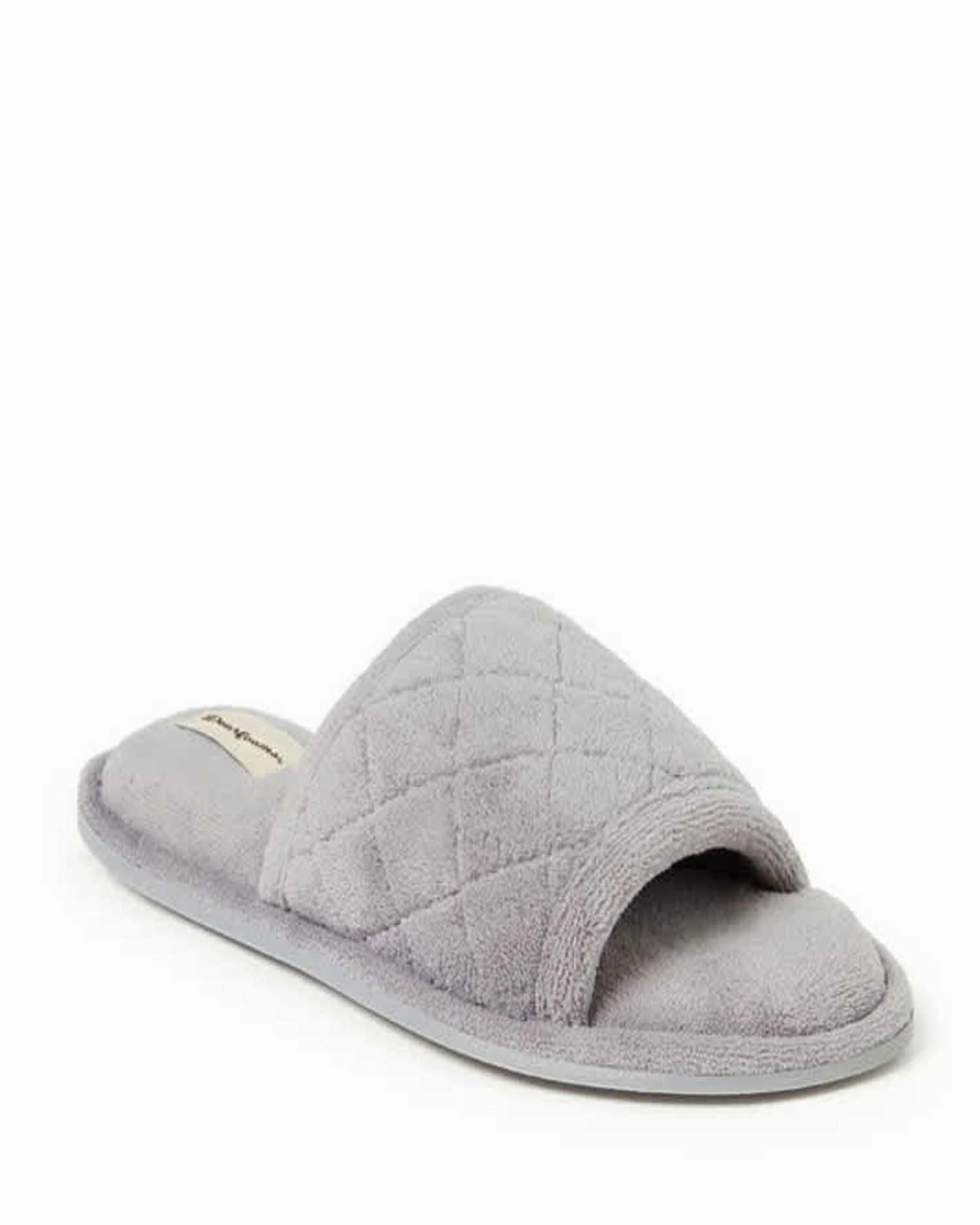 Cozy Sandal Dearfoams Women's Beatrice Quilted Microfiber Terry Shower Slide House Slipper