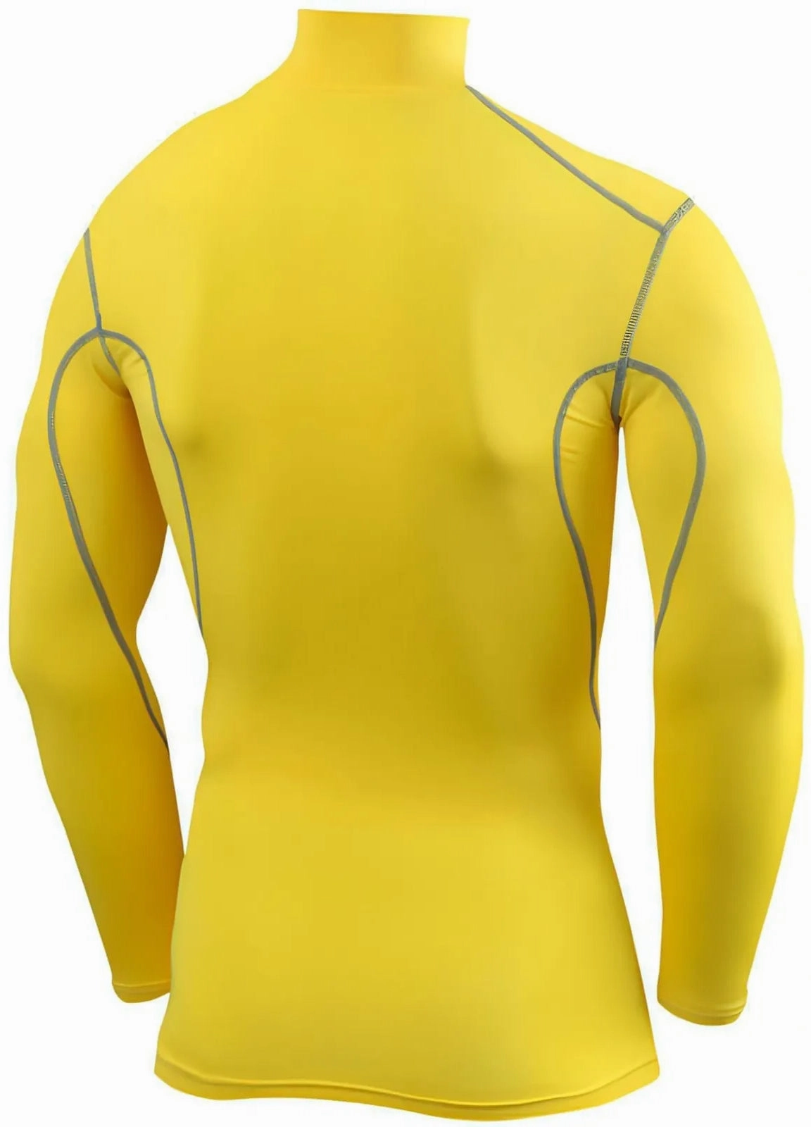 Washable Lightweight feature TCA Pro Performance Long Sleeve Mock Junior Compression Top - Yellow