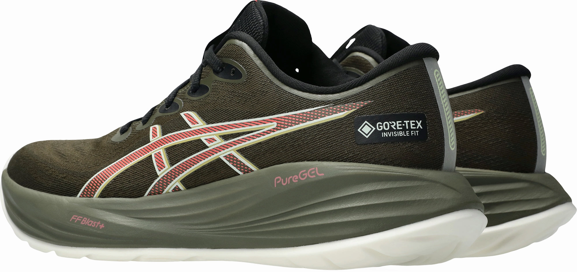 running in a corporate run shoes track - ready Asics Gel Cumulus 27 GORE-TEX Womens Running Shoes - Green