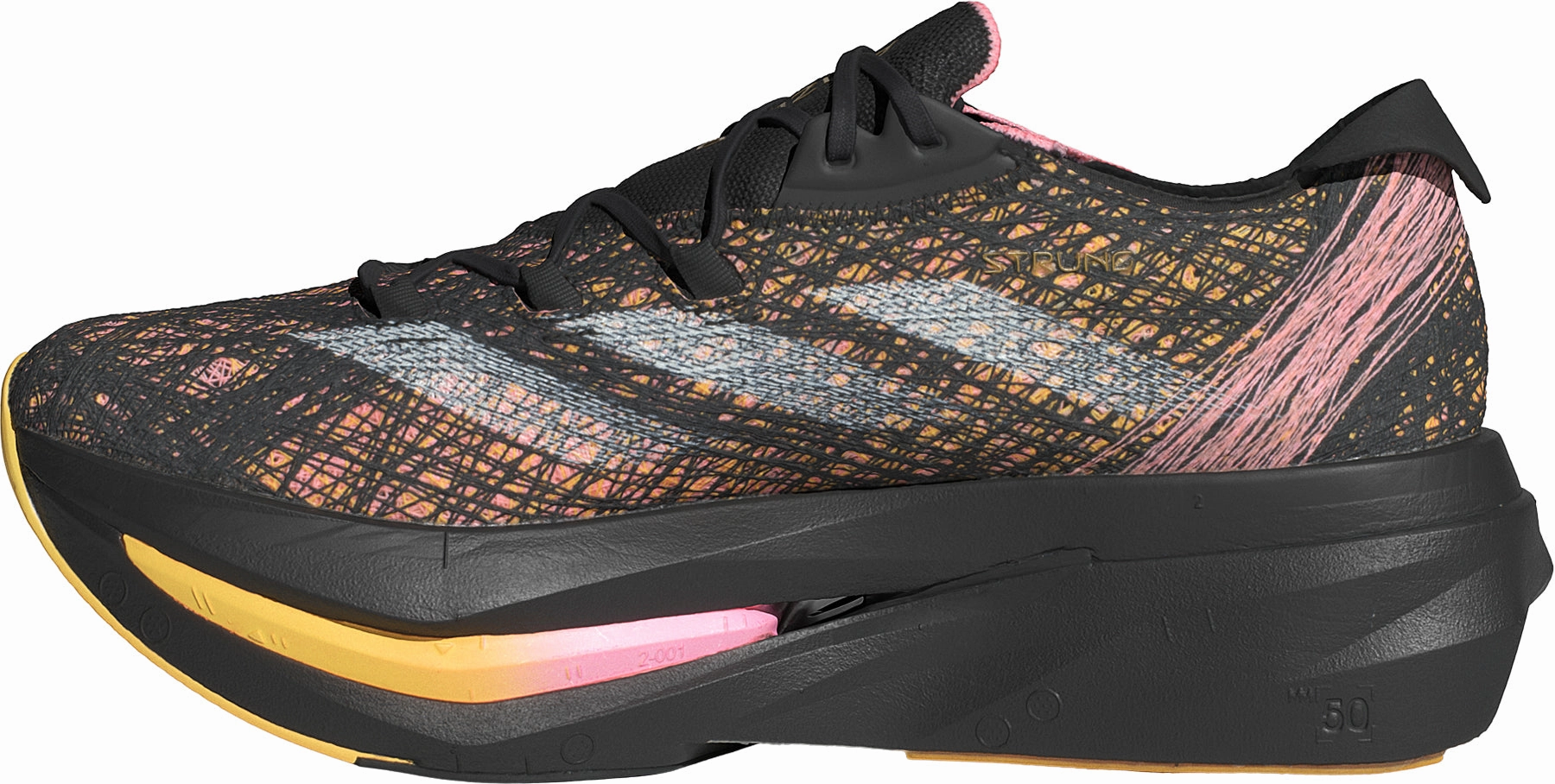 pre - run warm - up removable - lining shoes adidas Adizero Prime X 2.0 Strung Running Shoes - Black