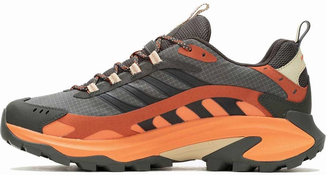 Breathable Knit Mesh running in a community park shoes Merrell Moab Speed 2 GORE-TEX Mens Walking Shoes - Grey