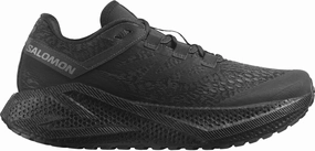 running in a desert area Compact Size Salomon Aero Glide 3 GRVL Mens Trail Running Shoes - Black