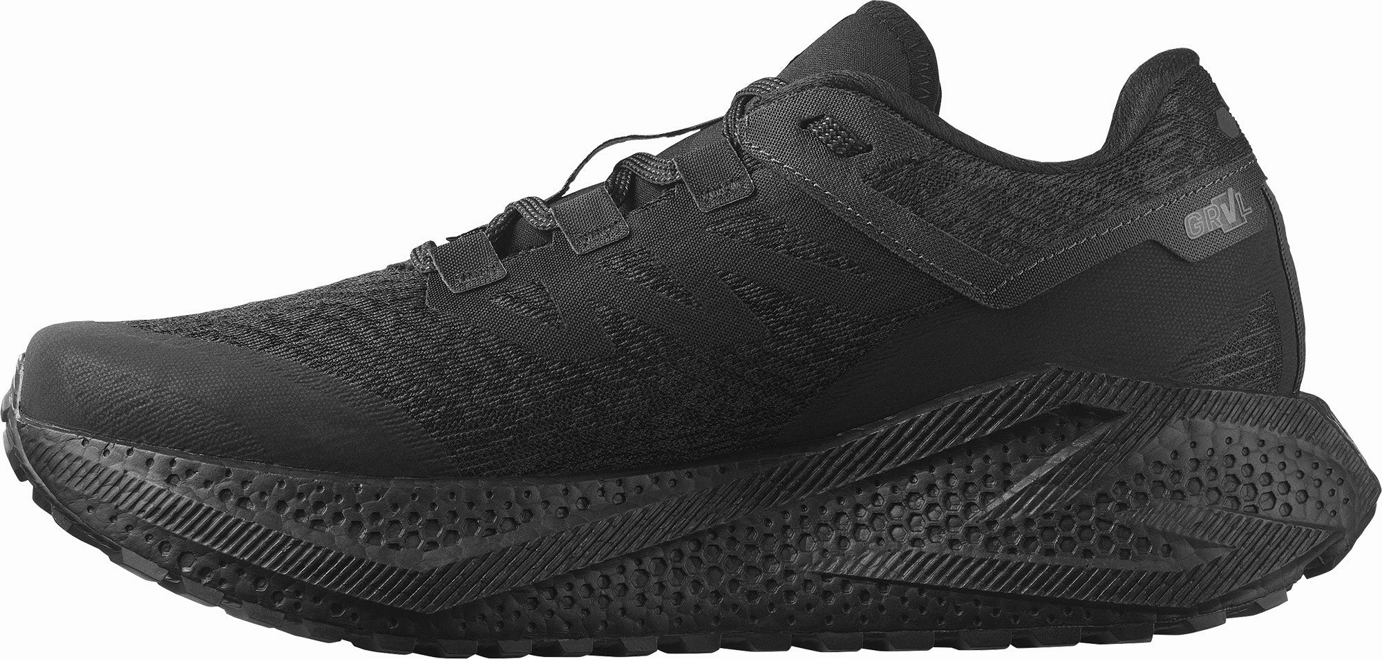 Salomon Aero Glide 3 GRVL Mens Trail Running Shoes - Black Soft Leather long - distance endurance