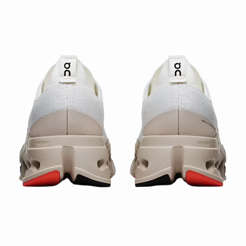 On Women's Cloudsurfer Max Running Shoes in Ivory/Salmon AW25 lightweight sneakers