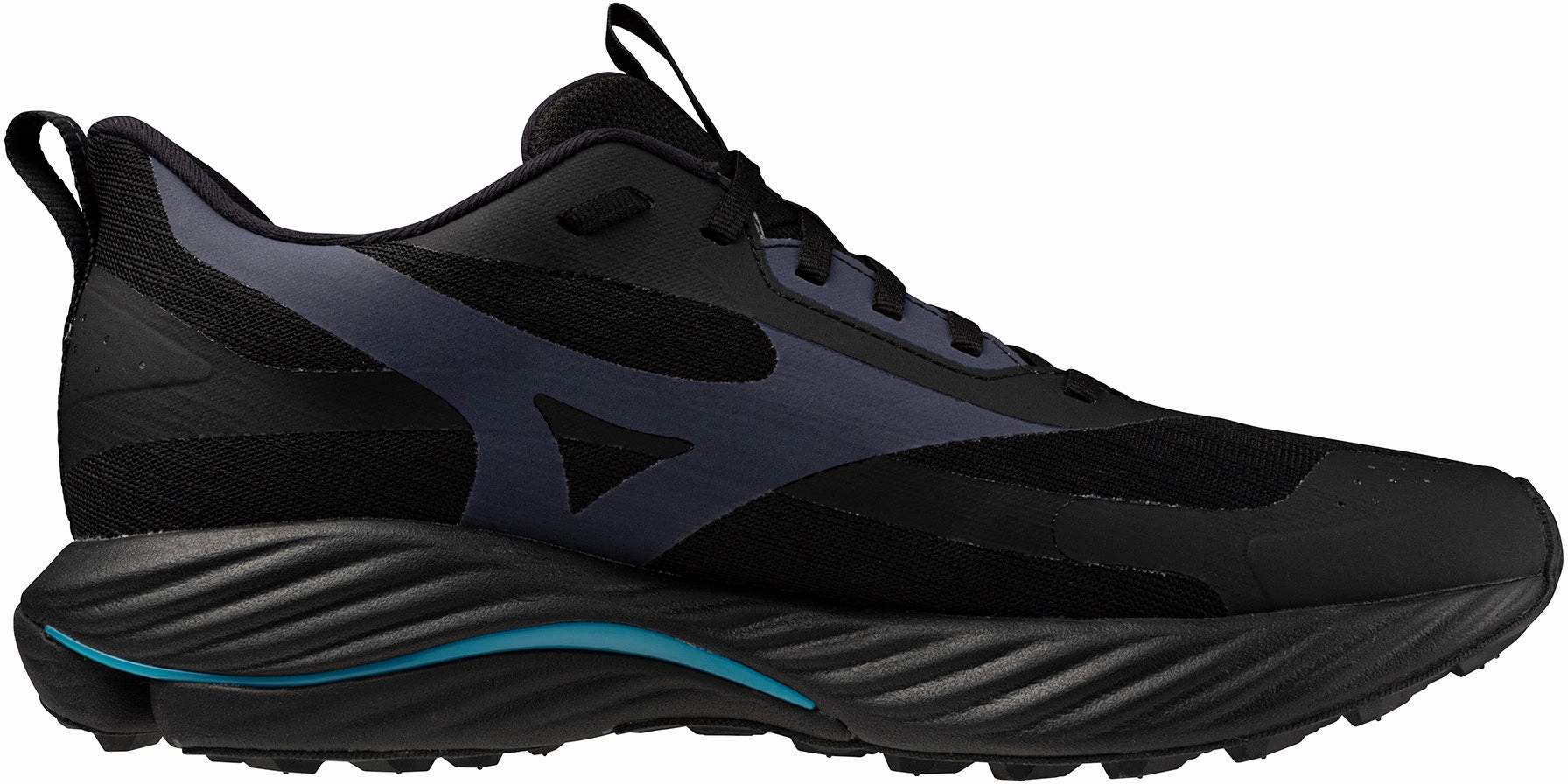 Mizuno Wave Rider GORE-TEX 3 Mens Trail Running Shoes - Black arch - hugging Anti-microbial