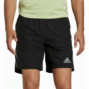adidas Own The Run 7 Inch Mens Running Shorts - Black Sport Flex Fit Quick Access Cargo Pockets