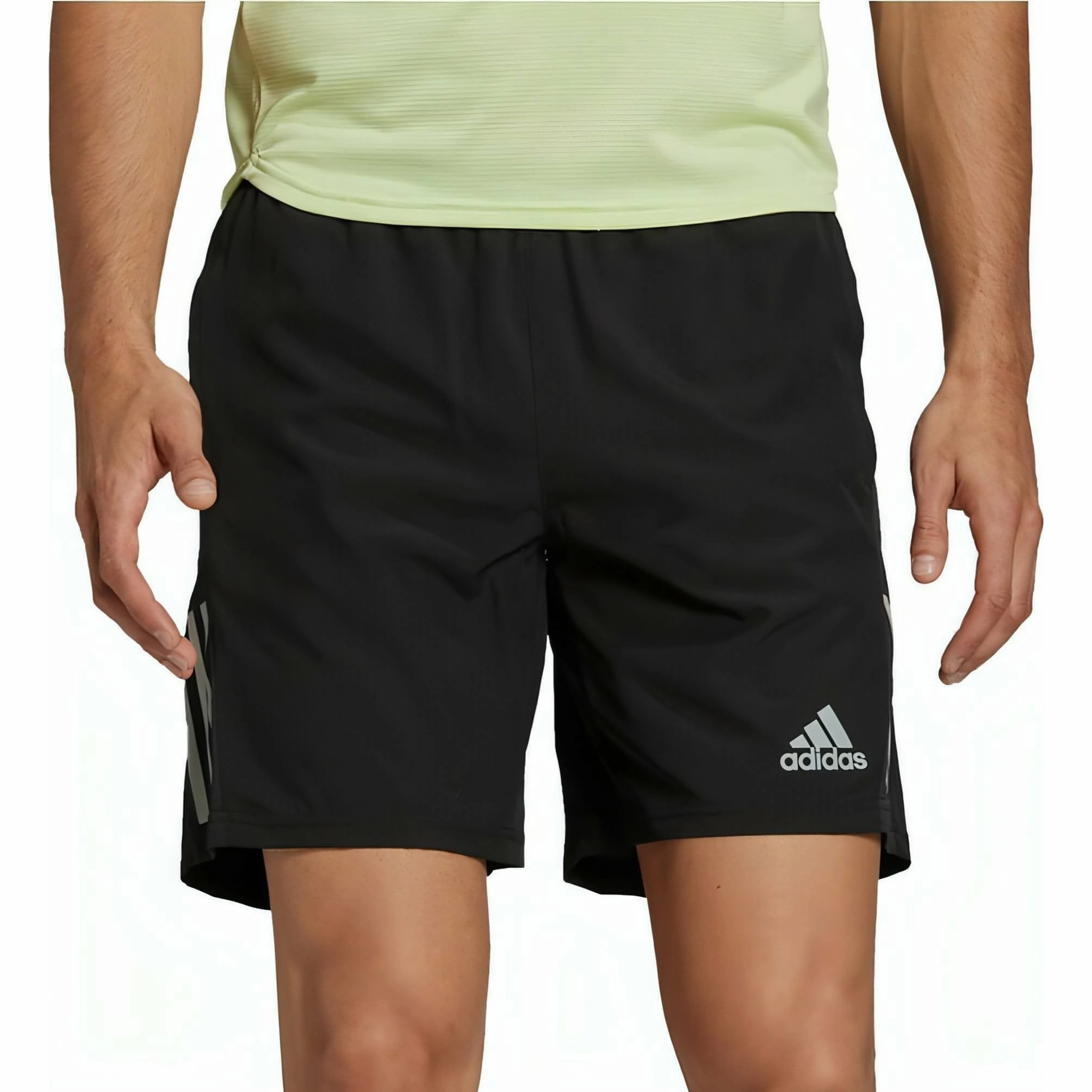 adidas Own The Run 7 Inch Mens Running Shorts - Black Sport Flex Fit Quick Access Cargo Pockets
