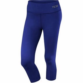 Ergonomic Fit TCA Pro Performance Supreme Womens 3/4 Capri Running Tights - Blue