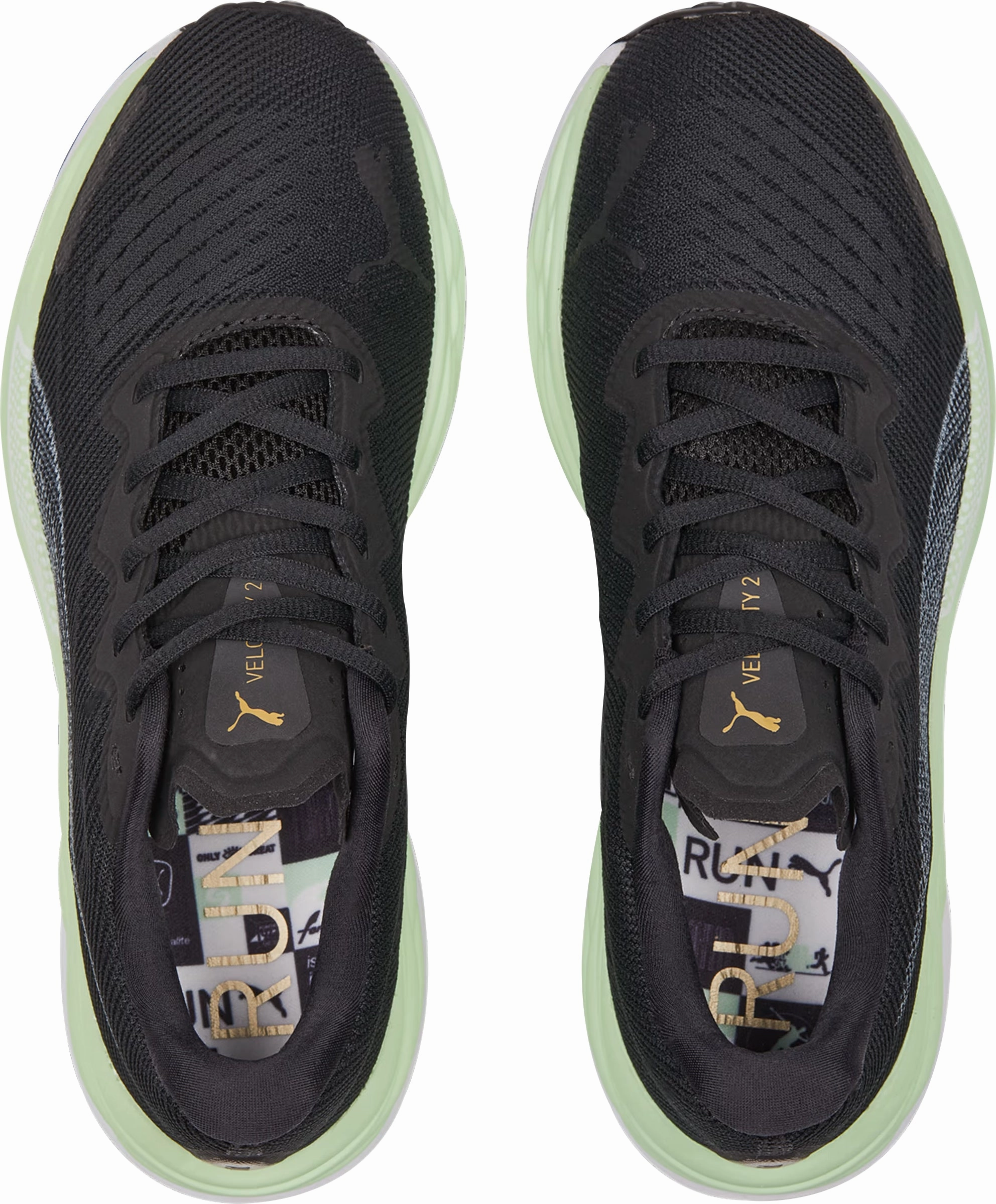 Puma Velocity Nitro 2 Womens Running Shoes - Black anti slip grip