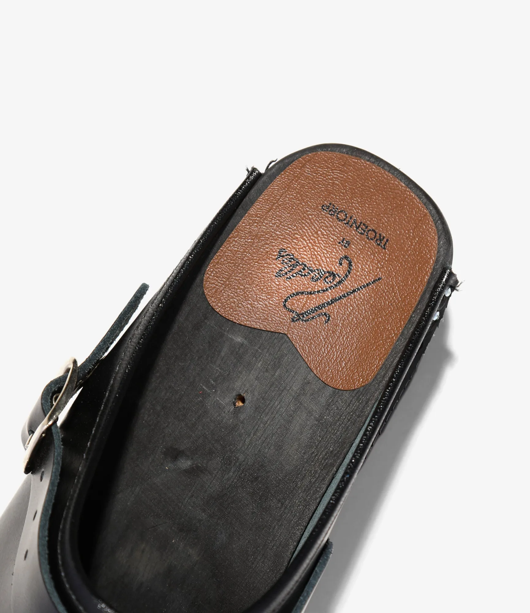 Steel Toe Safety Clog ?C Black Leather Weatherproof Durable Molded Construction