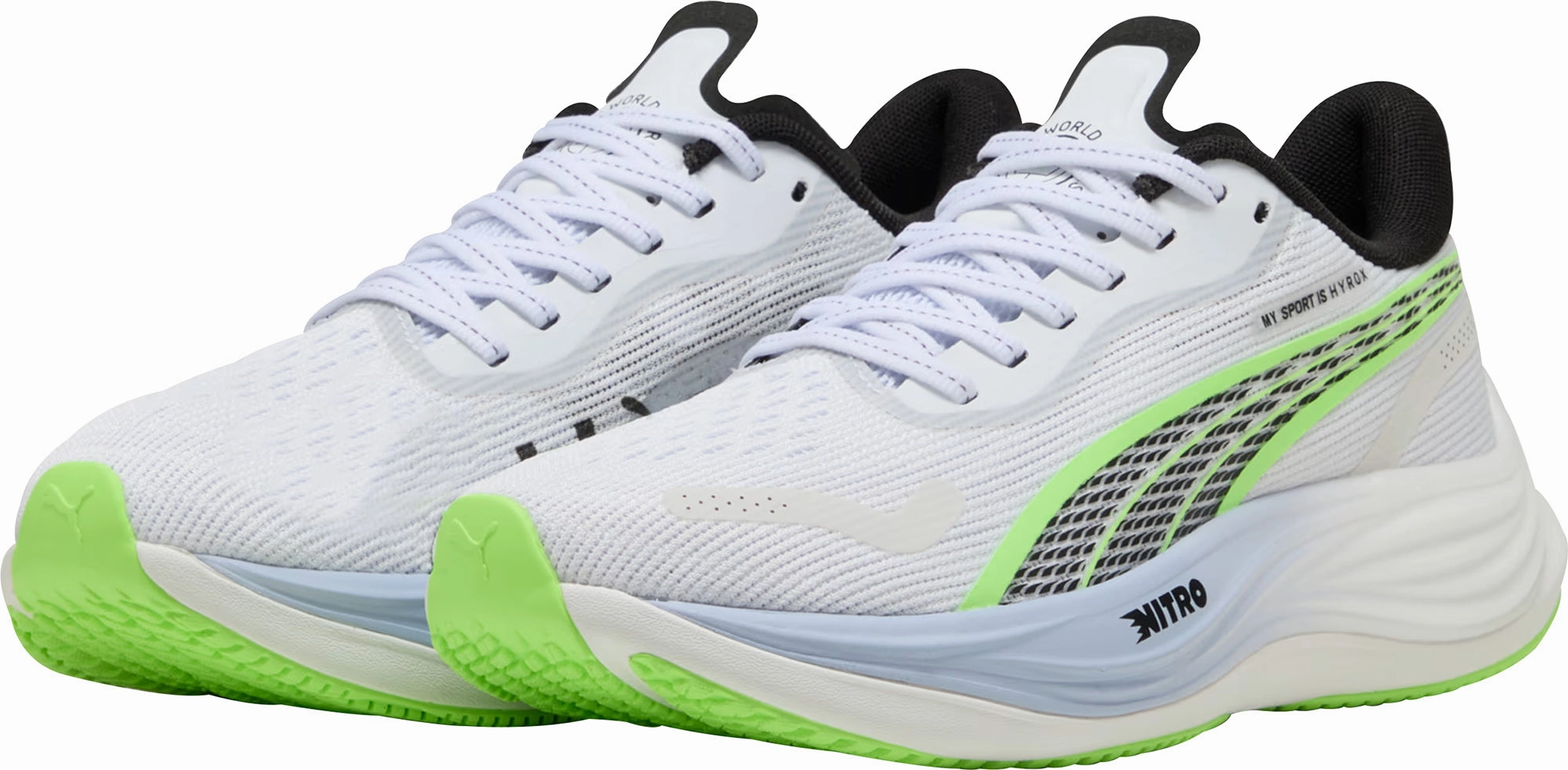 Elite performance Ankle friendly Puma Velocity Nitro 3 HYROX Womens Running Shoes - Grey