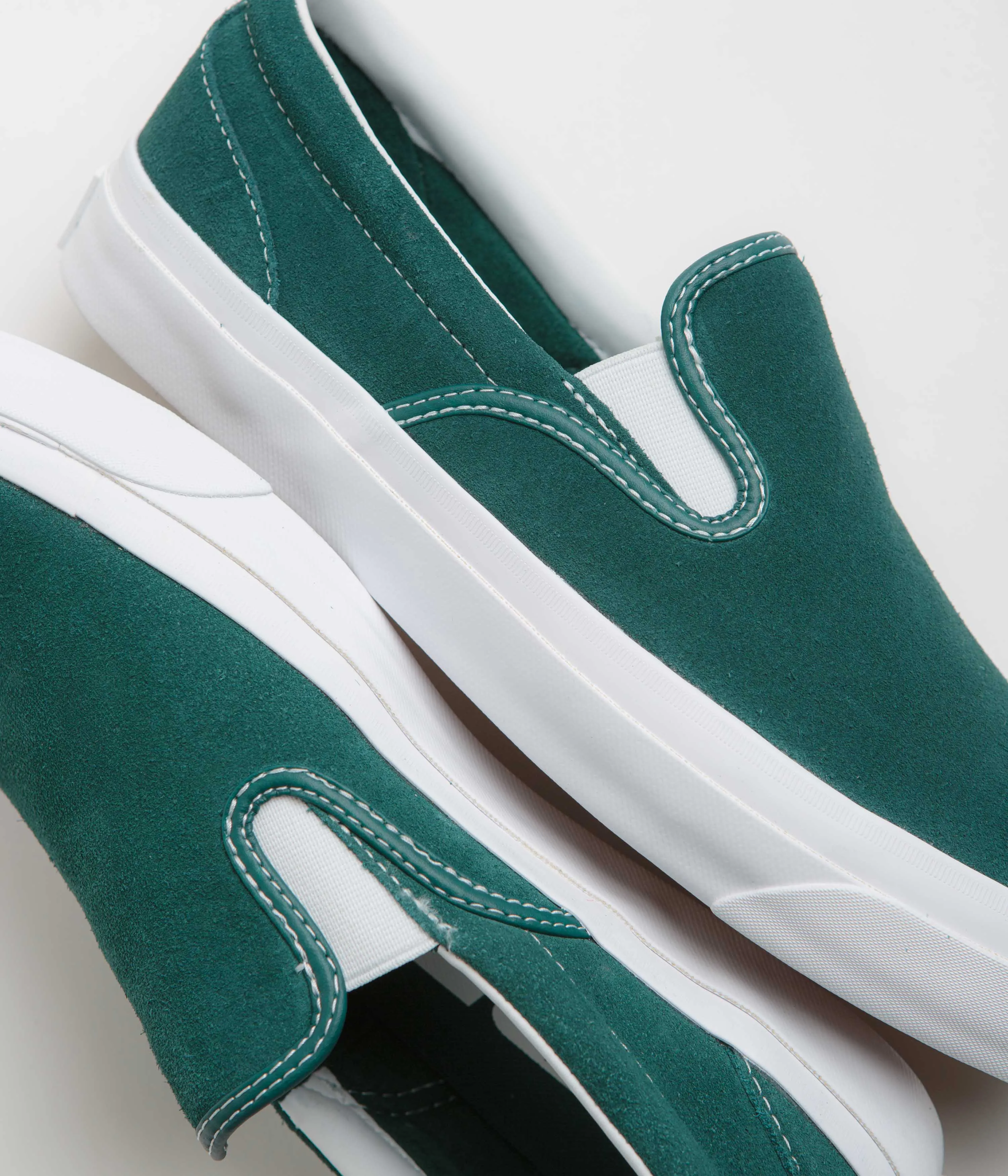 easy to put on Converse One Star CC Slip Pro Shoes - Rubber Plant / White / White