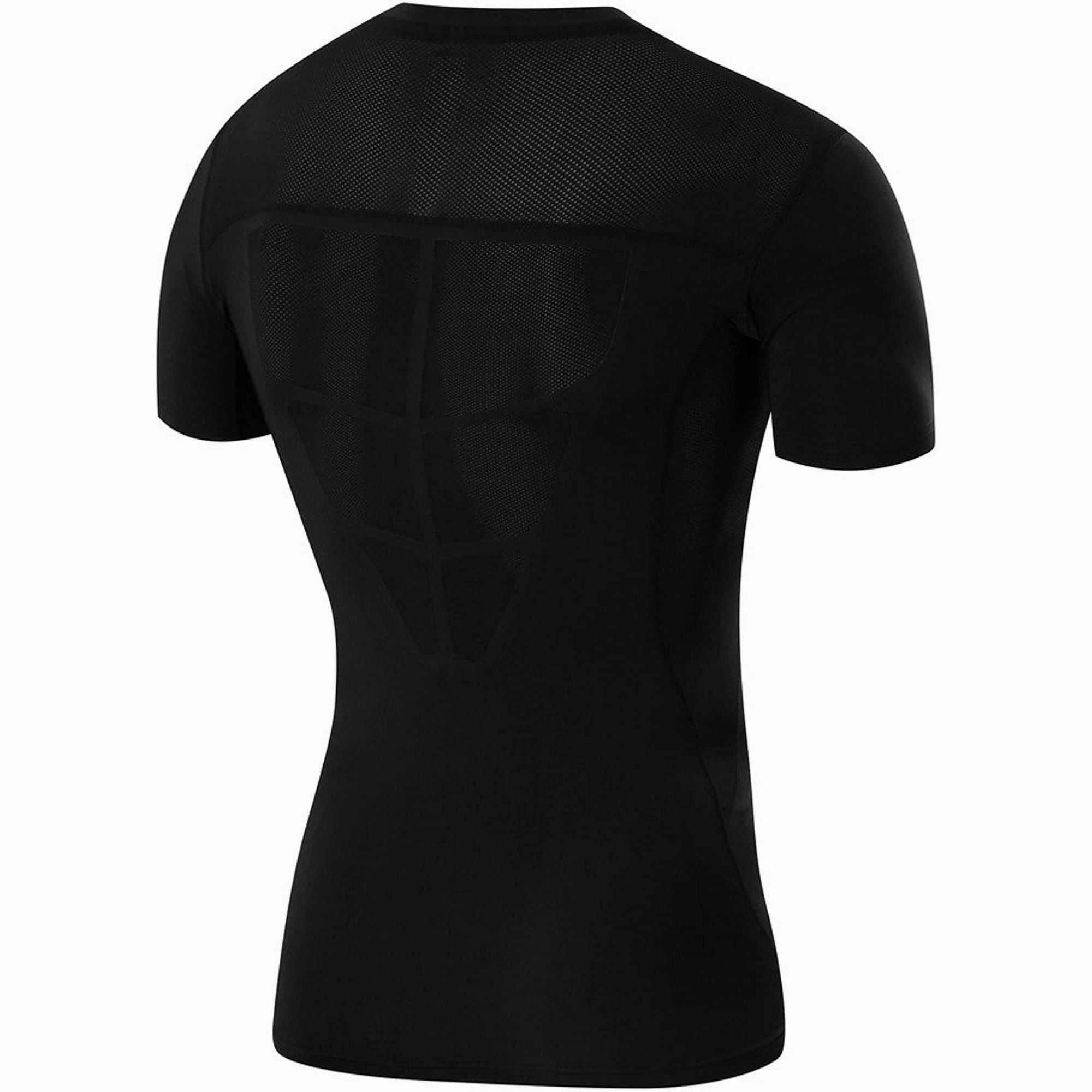 TCA FX Laser Mens Short Sleeve Compression Top - Black Easy Care Material