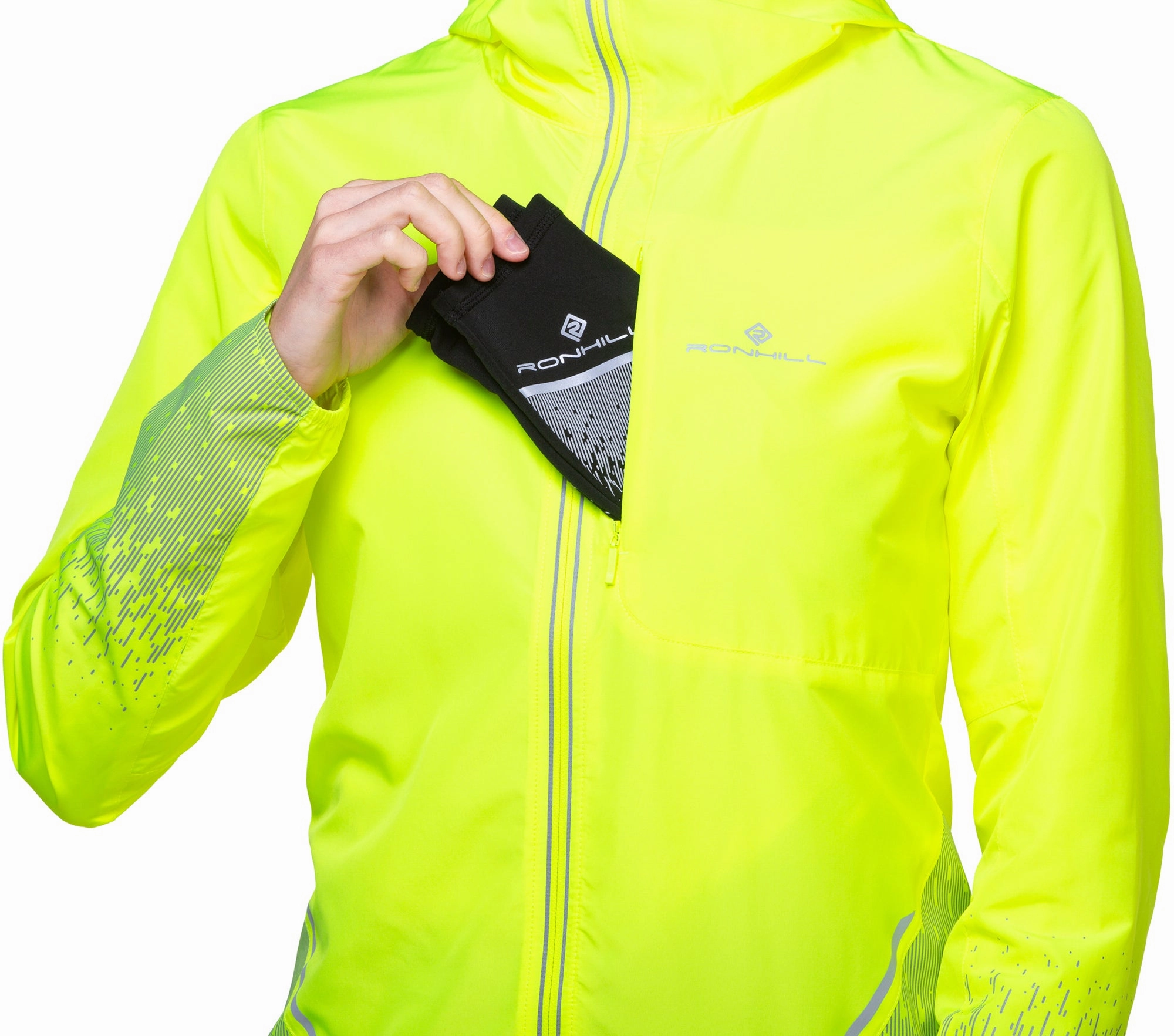 Urban Wear Non Bulky Silhouette Ronhill Tech Reflect Womens Running Jacket - Yellow