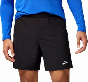 dungarees All Comfort Brooks 7 Inch Journey 2 In 1 Mens Running Shorts - Black
