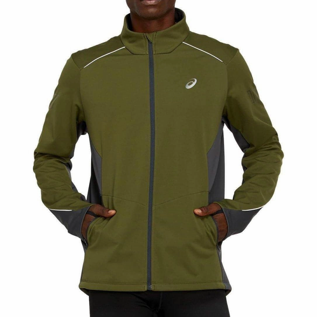 Sporty Fit Asics Lite-Show Winter Mens Running Jacket - Green
