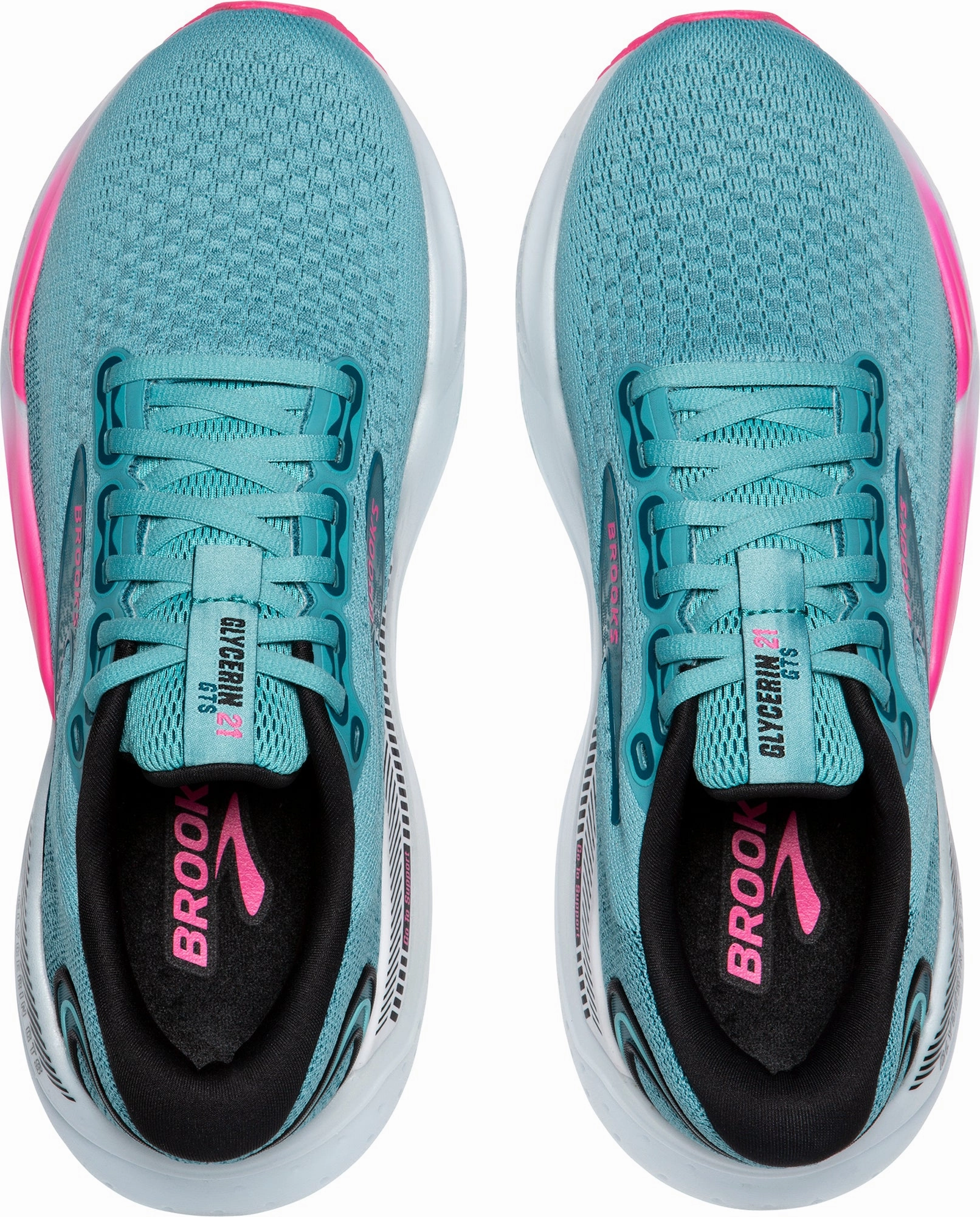 Brooks Glycerin GTS 21 Womens Running Shoes - Blue Midfoot Support Cage Energy Cells