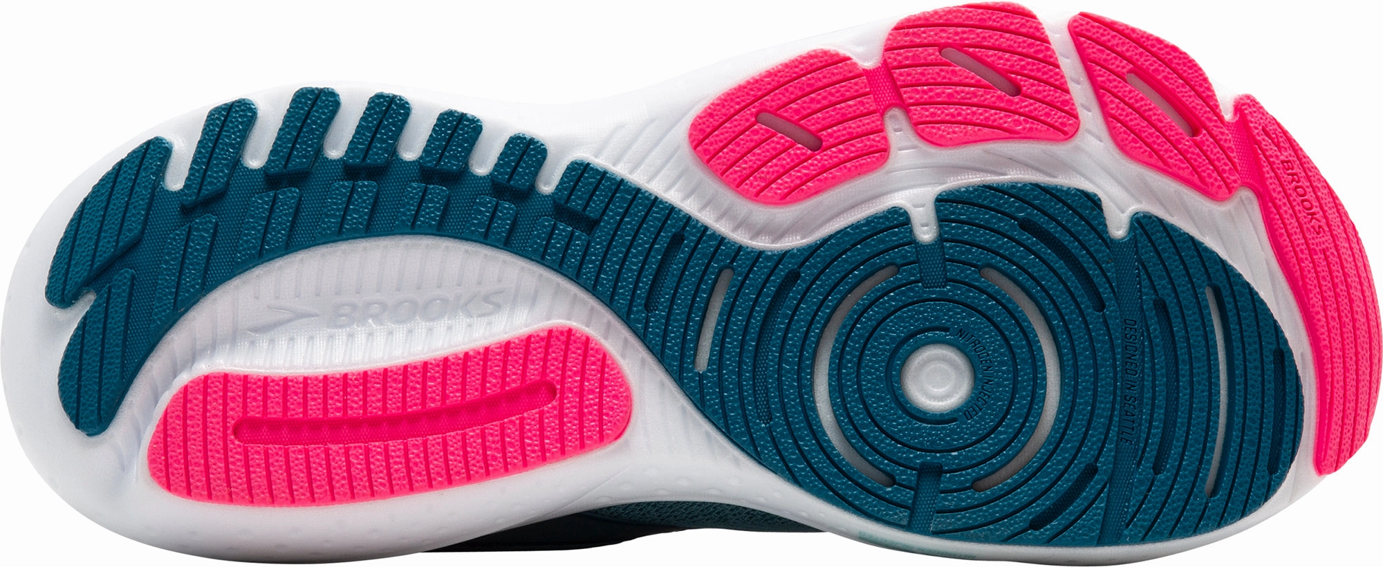 Pressure Map Optimized Hot Weather Brooks Glycerin GTS 21 Womens Running Shoes - Blue