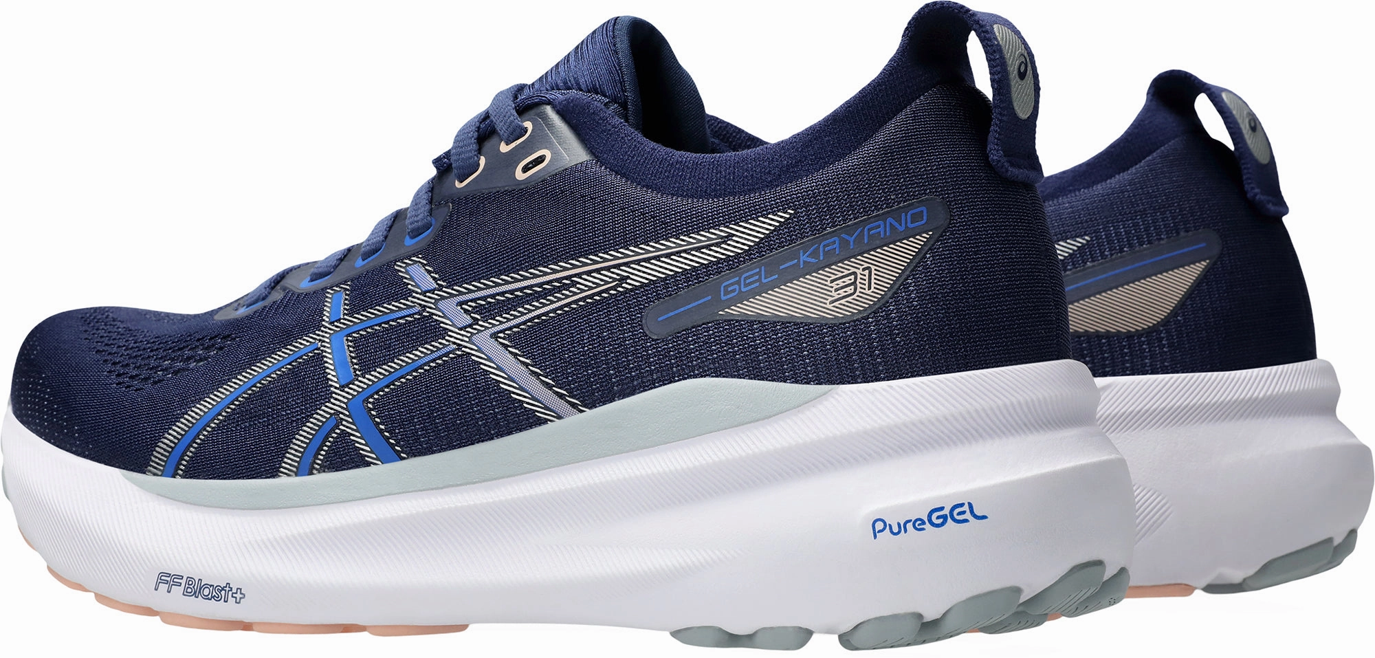 Asics Gel Kayano 31 Womens Running Shoes - Blue Gradient Firmness long - distance shoes