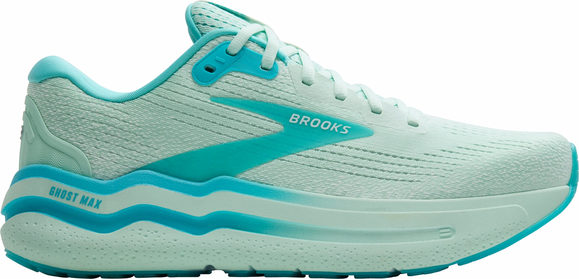 leather - free Flexibility - improving Brooks Ghost Max 2 Mens Running Shoes - Green