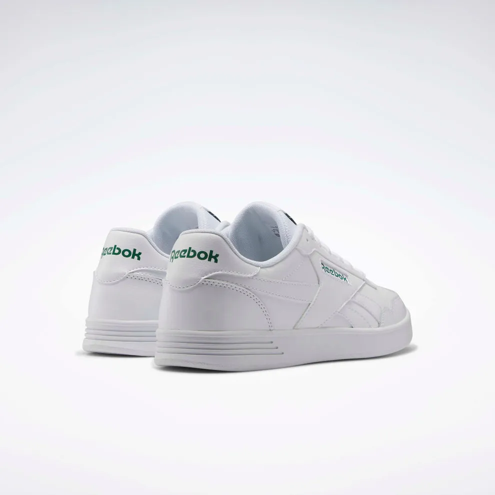 Reebok Men's Court White/Green Logo Sneaker Shoes ArchSupport