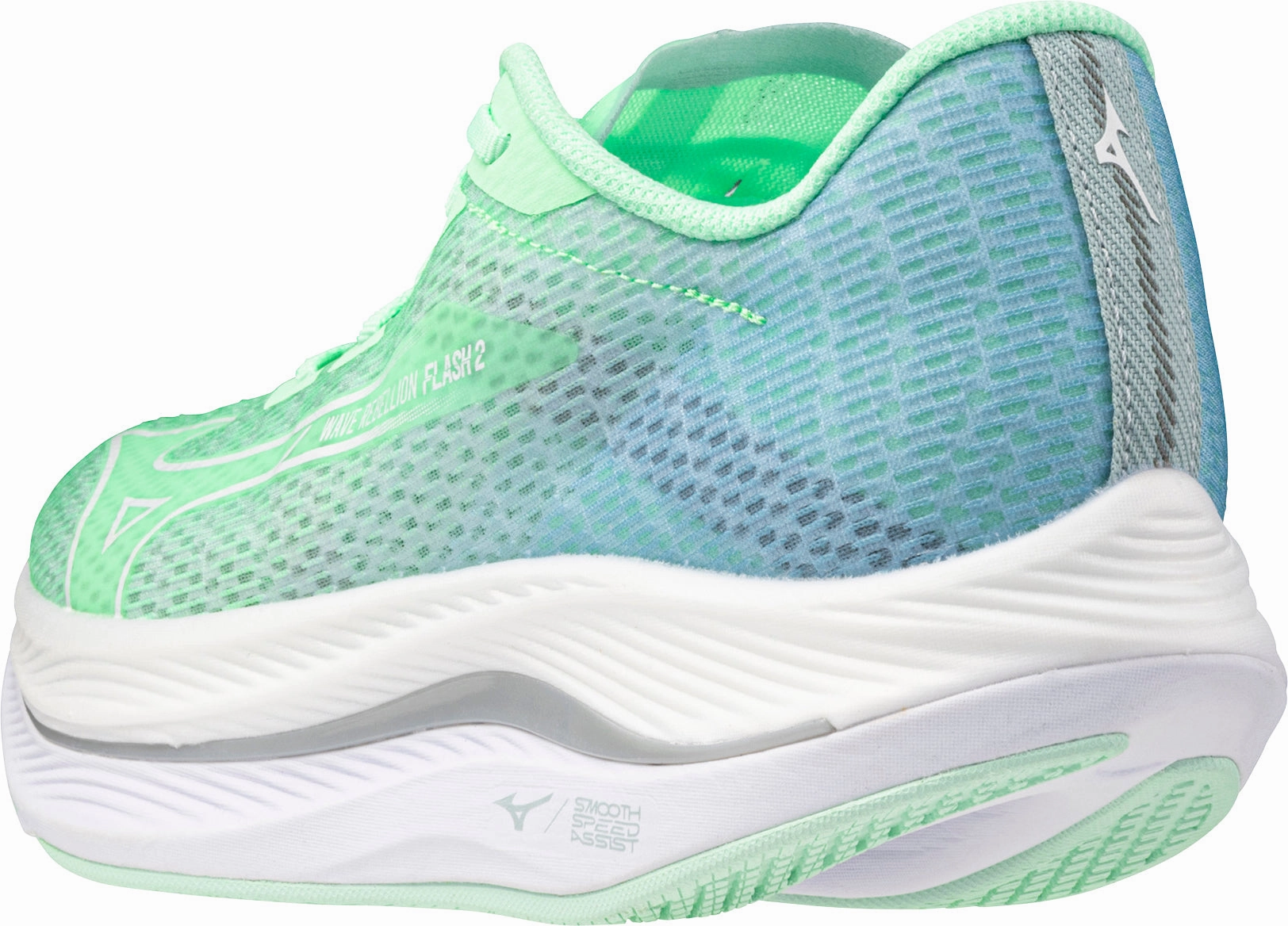 Mizuno Wave Rebellion Flash 2 Womens Running Shoes - Green Slip Zone